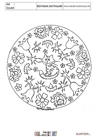 Mandala boyama sayfaları